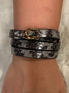 Coach Leather Wrap Bracelet